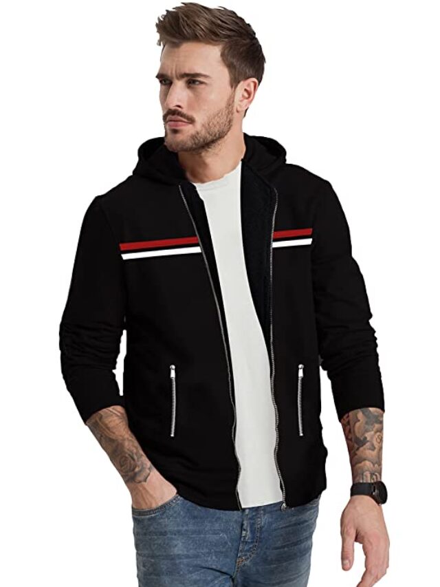 JUGULAR Men's Cotton Hooded Neck Hooded Sweatshirt